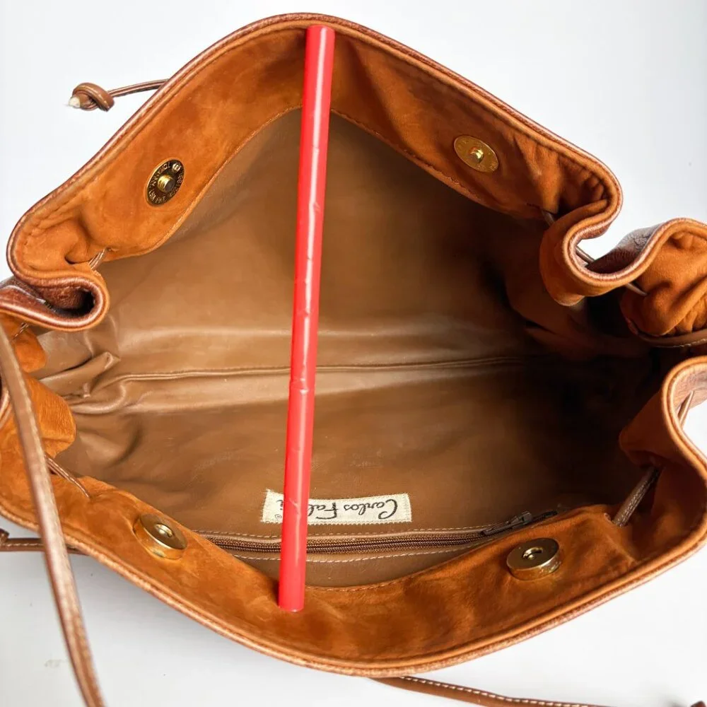 Carlos Falchi Bag Ostrich Leather Vintage Rare Exotic Skin